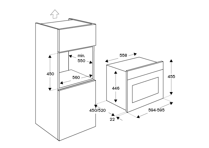 60x45cm combi magnetron | Bertazzoni